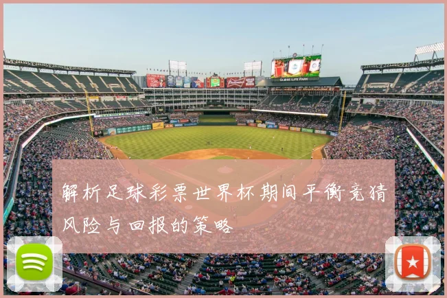 解析足球彩票世界杯期间平衡竞猜风险与回报的策略